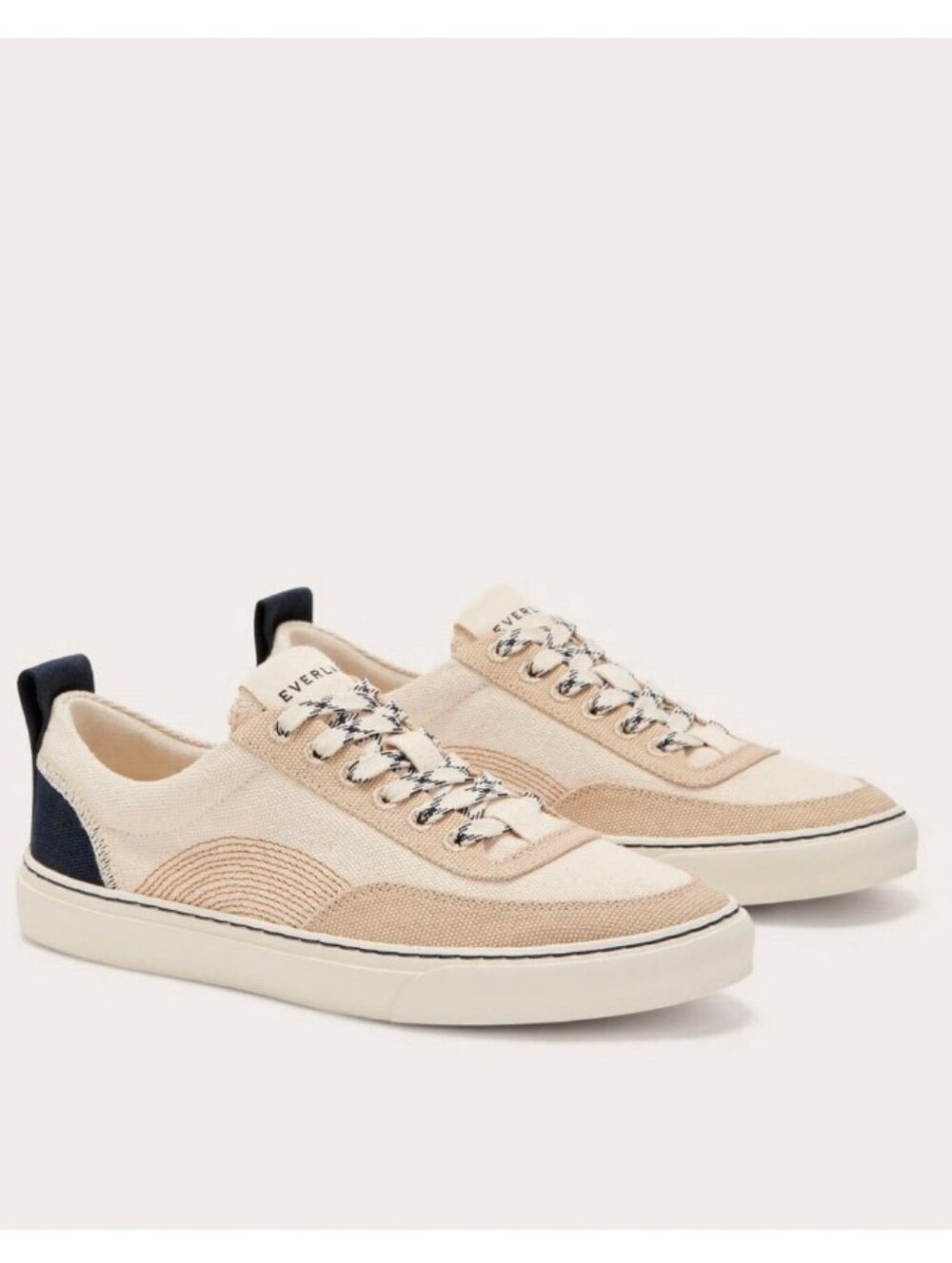New Everlane Tread-Bare Sneaker | Dark Sapphire / Nat Canvas Retro Kicks Unisex